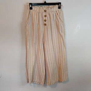 Cotton On linen blend capris quiet luxury vacation travel resort women's sz 6